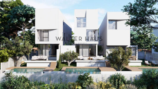 Promoción de casas exclusivas con piscina y jardín privado en complejo residencial, Barcelona