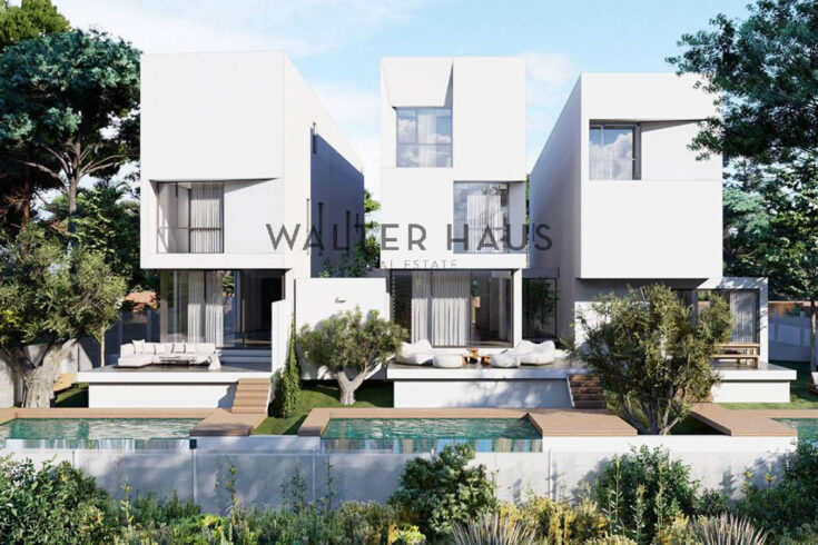 Promoción de casas exclusivas con piscina y jardín privado en complejo residencial, Barcelona